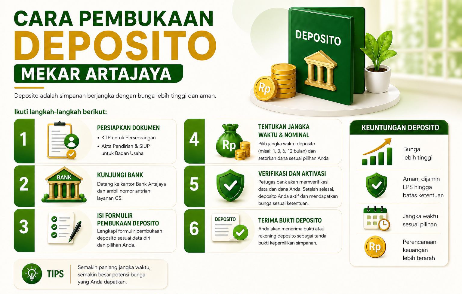 Cara membuka deposito